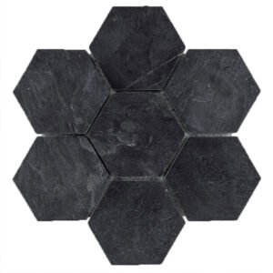Grey Hexagon Crackle Slate