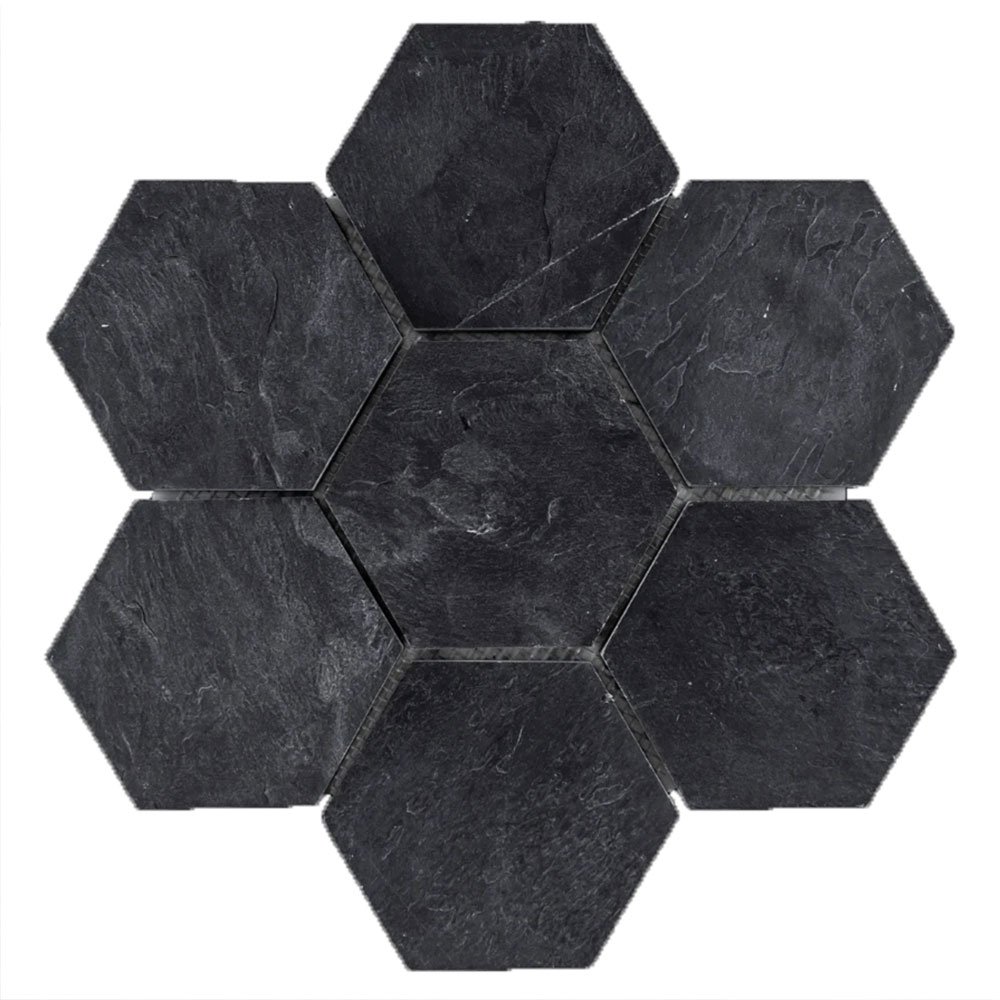 Grey Hexagon Crackle Slate
