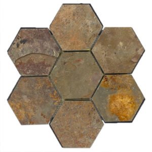 Rust Hexagon Culture Stone