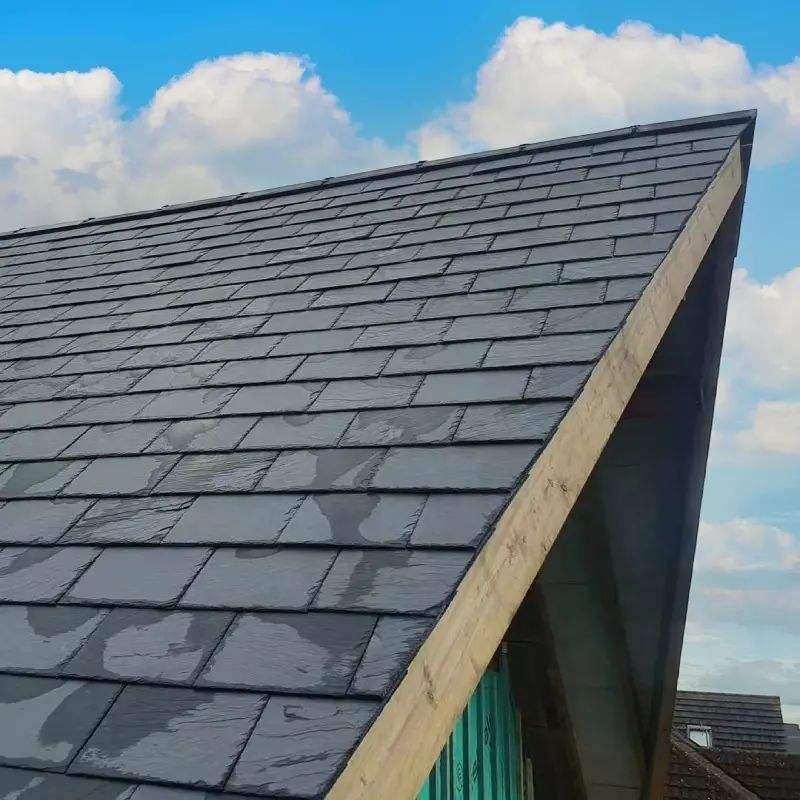 ModernFlatFlatNaturalStoneBlackGreySlateRoofTileVillaResistantHeat Resistant5YearsAboveWarranty