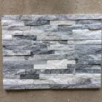 GreyWhiteMixedNaturalStoneVeneer – 6 “* 24” QuartzStackedWall Panel – ForInterior/Exterior 1