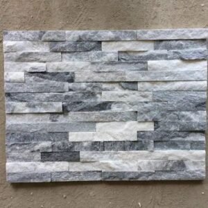 GreyWhiteMixedNaturalStoneVeneer – 6 “* 24” QuartzStackedWall Panel – ForInterior/Exterior