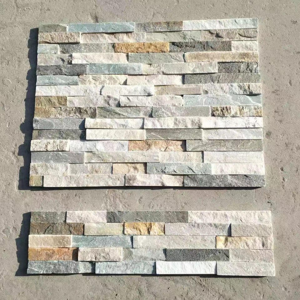 LightBeigeQuartziteStackedStoneClassificationLedgerPanelNaturalSlateWallCladdingInteriorExteriorDecorationSplitStyleDesign