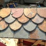 ChinaMultiColorSlateTileNaturalRustySplitStyleRoofTileWavePatternOrSquareRoofing Tile 4