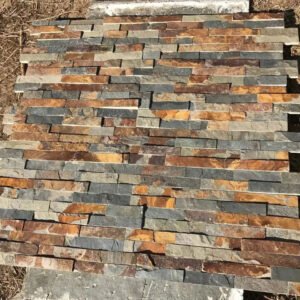 MixedRustAndBlueGreenNaturalSlateTile – ForExterior WallCladdingFacade – WithSplitFinish