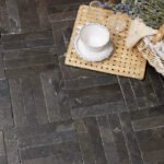 ModernVintageBlackTravertineStripTileSmallTileHerringboneStoneSpecialColorWallOutdoorPatioIndoorFloorDecoration 6