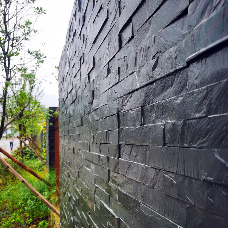 ModernSplitStyleStoneWallCladdingVillaExteriorNaturalStoneVeneerTileSlateStackedPanelLedgerPanel
