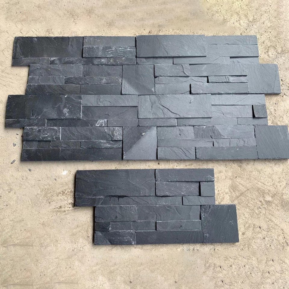 High QualityNaturalBlackSlateZ ShapeOpenTile – OutdoorStonePanelOutdoorAndIndoorRusticStoneCladding