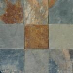 RusticIndoorShowerTileNaturalRustSlateSquareStoneWallAndFloorBathroomAcid ResistantSplitSurface 5