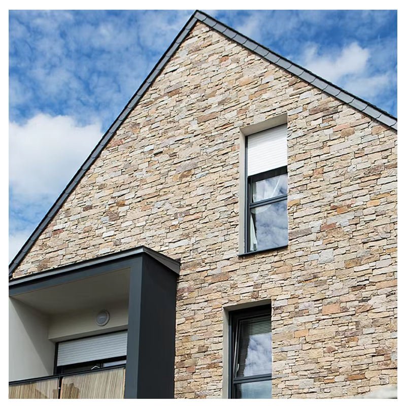 TraditionalRusticBeigeNaturalStoneLedgerWallCladdingNaturalSplit FaceAcid ResistantAngleBoard – ForExteriorAndInterior