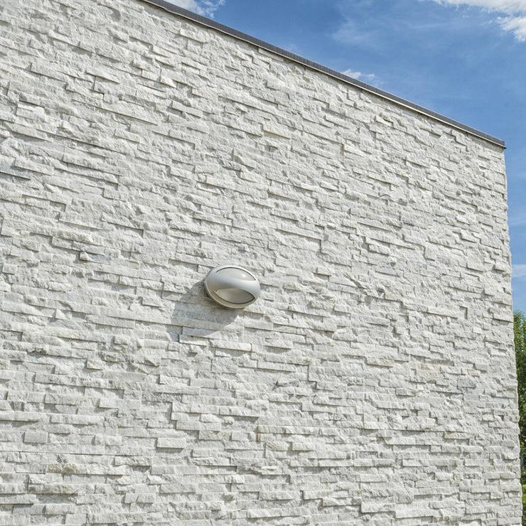 WhiteSplitNaturalQuartziteVeneerModern3DDecorationStackedStonePanel – ForOutdoorInnerExterior WallCladding