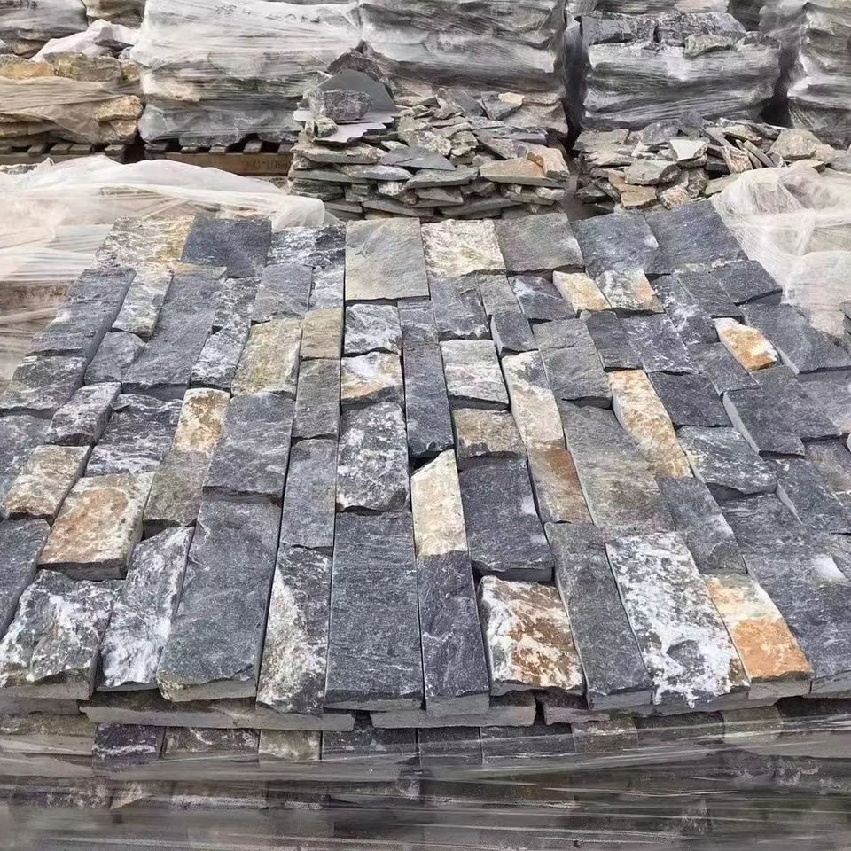 Z ShapeNaturalQuartziteWallStoneVeneerTileModernDesignStyleSlateWallExterior WallCulture Stone