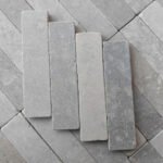 GreyLimestoneSubwayMosaicTileNaturalStoneStripWall & BacksplashCladding 1