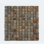 NaturalMixedSlateMosaicTile – SplitSurfaceEco – friendly 1×1 InchSquareTile – SuitableForOutdoorAndInterior Wall 2