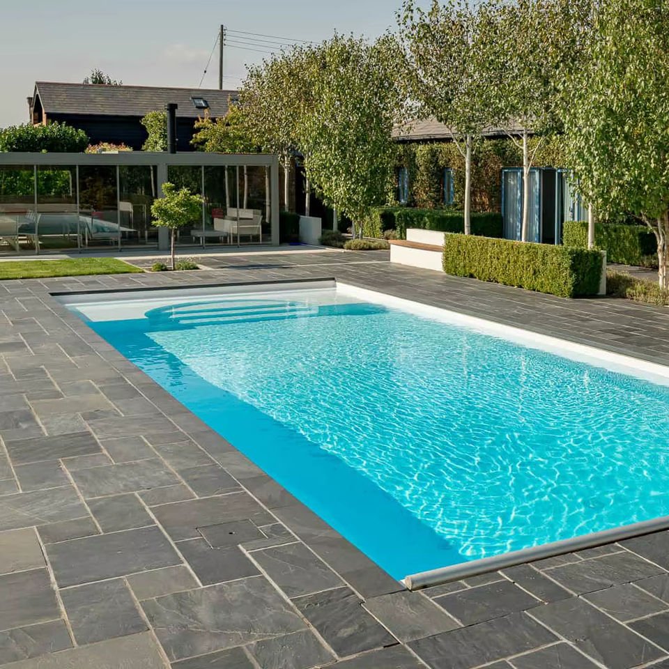 CustomNaturalStonePoolCopingAnti – slipTileModernSlateEdgePaverOutdoorPoolSurroundAcid Resistant