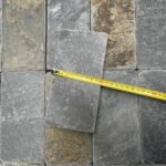 Modern10x20cmcmCobblestoneTumbledBlackSlateOutdoorPavingTileGardenDrivewayStoneFloor 2