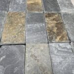 Modern10x20cmcmCobblestoneTumbledBlackSlateOutdoorPavingTileGardenDrivewayStoneFloor 6
