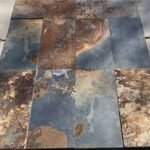ModernDesignNaturalRustySlateFloor TileAnti – slipOutdoorPavingBoardBlueStonePaverAcid ResistantVilla 6
