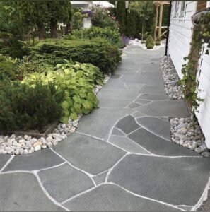 ModernNaturalSlateOutdoorPaverHighQualityRandomShapeStoneTileRusticSplitSlateAnti – slipGardenTerrace