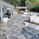 ModernNaturalSlateOutdoorPaverHighQualityRandomShapeStoneTileRusticSplitSlateAnti – slipGardenTerrace 5