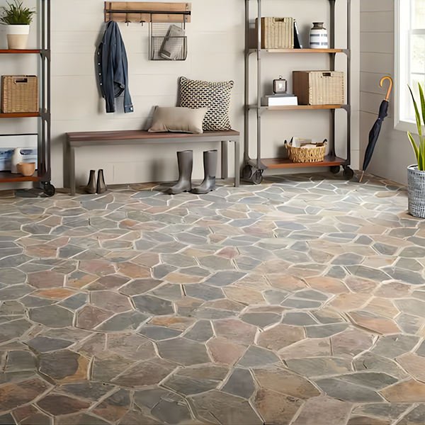 RusticSlateOutdoorCourtyardSmallRoadFloor TileRustyMeshNaturalStoneBlockAcid ResistantSlateMosaicPavingHigh