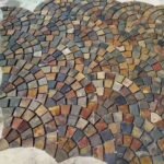 TumbledSlatePatternCobblestonePavingMachineNaturalStoneInterlockingArcMosaicDrivewaySidewalkGardenOutdoorEnvironment 2
