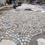 TumbledSlatePatternCobblestonePavingMachineNaturalStoneInterlockingArcMosaicDrivewaySidewalkGardenOutdoorEnvironment 4