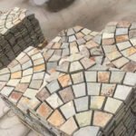 TumbledSlatePatternCobblestonePavingMachineNaturalStoneInterlockingArcMosaicDrivewaySidewalkGardenOutdoorEnvironment 5