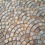 TumbledSlatePatternCobblestonePavingMachineNaturalStoneInterlockingArcMosaicDrivewaySidewalkGardenOutdoorEnvironment 6
