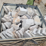 ModernCreamSandstoneWallCladdingNaturalSplit FaceStoneVeneerIrregularLoose，ForExteriorInteriorDecorationHoned 5